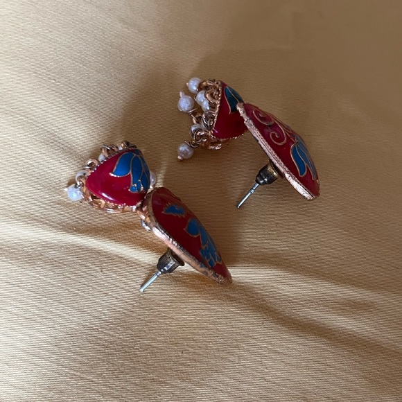 2 pairs of authentic Indian jhumka earrings - Picture 6 of 13